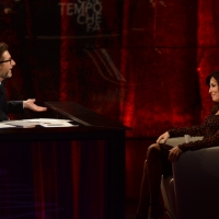 Foto Nicoloro G.   22/02/2015   Milano   Trasmissione televisiva su Rai 3 \" Che tempo che fa\". nella foto Fabio Fazio con l\' attrice Sabrina Ferilli.