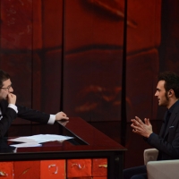 Foto Nicoloro G. 23/02/2013 Milano Trasmissione televisiva su Rai3 ” Che tempo che fa ” condotta da Fabio Fazio. nella foto Fabio Fazio – Marco Mengoni