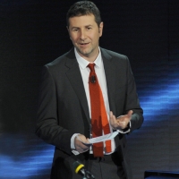 Foto Nicoloro G. 23/01/2011 Milano Trasmissione televisiva su Rai3 " Che tempo che fa " condotta da Fabio Fazio. nella foto Fabio Fazio