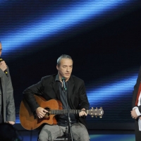 Foto Nicoloro G. 23/01/2011 Milano Trasmissione televisiva su Rai3 " Che tempo che fa " condotta da Fabio Fazio. nella foto Stefano Bollani – David Riondino – Fabio Fazio