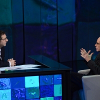 Foto Nicoloro G. 24/02/2013 Milano Trasmissione televisiva su Rai3 ” Che tempo che fa ” condotta da Fabio Fazio. nella foto Fabio Fazio – Gabriele Salvatores