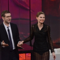 Foto Nicoloro G. 24/02/2013 Milano Trasmissione televisiva su Rai3 ” Che tempo che fa ” condotta da Fabio Fazio. nella foto Fabio Fazio – Bianca Balti