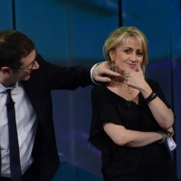 Foto Nicoloro G. 24/02/2013 Milano Trasmissione televisiva su Rai3 ” Che tempo che fa ” condotta da Fabio Fazio. nella foto Fabio Fazio – Luciana Littizzetto