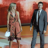 Foto Nicoloro G. 24/09/2011 Milano Trasmissione televisiva su Rai3 " Che tempo che fa " condotta da Fabio Fazio. nella foto Filippa Lagerback – Fabio Fazio