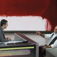 Foto Nicoloro G. 24/09/2011 Milano Trasmissione televisiva su Rai3 " Che tempo che fa " condotta da Fabio Fazio. nella foto Fabio Fazio – Diego Abatantuono
