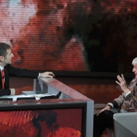 Foto Nicoloro G. 24/12/2011 Milano Trasmissione televisiva su Rai3 " Che tempo che fa " condotta da Fabio Fazio. nella foto Fabio Fazio – Flavio Caroli