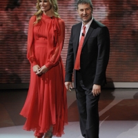 Foto Nicoloro G. 24/12/2011 Milano Trasmissione televisiva su Rai3 " Che tempo che fa " condotta da Fabio Fazio. nella foto Filippa Lagerback – Fabio Fazio
