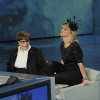 Foto Nicoloro G. 24/12/2011 Milano Trasmissione televisiva su Rai3 " Che tempo che fa " condotta da Fabio Fazio. nella foto Franca Valeri – Luciana Littizzetto