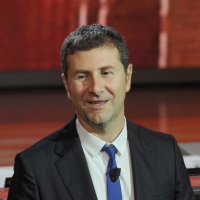 Foto Nicoloro G. 25/09/2011 Milano Trasmissione televisiva su Rai3 " Che tempo che fa " condotta da Fabio Fazio. nella foto Fabio Fazio