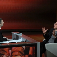Foto Nicoloro G. 26/02/2012 Milano Trasmissione televisiva su Rai3 ” Che tempo che fa ” condotta da Fabio Fazio. nella foto Fabio Fazio – Carlo Verdone