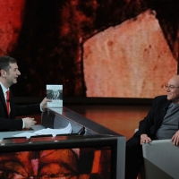 Foto Nicoloro G. 26/02/2012 Milano Trasmissione televisiva su Rai3 ” Che tempo che fa ” condotta da Fabio Fazio. nella foto Fabio Fazio – Carlo Verdone