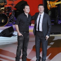 Foto Nicoloro G. 26/11/2011 Milano Trasmissione televisiva su Rai3 " Che tempo che fa " condotta da Fabio Fazio. nella foto Tiziano Ferro – Fabio Fazio