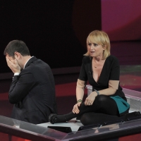 NIK_2Foto Nicoloro G. 26/11/2011 Milano Trasmissione televisiva su Rai3 " Che tempo che fa " condotta da Fabio Fazio. nella foto Fabio Fazio – Luciana Littizzetto
