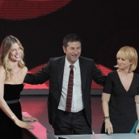 Foto Nicoloro G. 26/11/2011 Milano Trasmissione televisiva su Rai3 " Che tempo che fa " condotta da Fabio Fazio. nella foto Filippa Lagerback – Fabio Fazio – Luciana Littizzetto