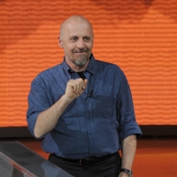Foto Nicoloro G. 28/04/2012 Milano Trasmissione televisiva su Rai3 ” Che tempo che fa ” condotta da Fabio Fazio. nella foto Marco Paolini