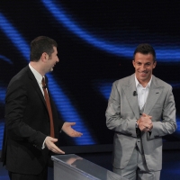 Foto Nicoloro G. 29/04/2012 Milano Trasmissione televisiva su Rai3 ” Che tempo che fa ” condotta da Fabio Fazio. nella foto Fabio Fazio – Alessandro Del Piero