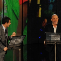 Foto Nicoloro G. 29/10/2012 Milano Trasmissione televisiva su Rai3 ” Che tempo che fa ” condotta da Fabio Fazio. nella foto Fabio Fazio – Massimo Gramellini