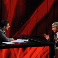 Foto Nicoloro G. 29/10/2012 Milano Trasmissione televisiva su Rai3 ” Che tempo che fa ” condotta da Fabio Fazio. nella foto Fabio Fazio – Nichi Vendola
