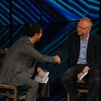 Foto Nicoloro G. 29/10/2012 Milano Trasmissione televisiva su Rai3 ” Che tempo che fa ” condotta da Fabio Fazio. nella foto Fabio Fazio – David Grossman