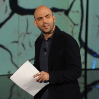 Foto Nicoloro G. 29/10/2012 Milano Trasmissione televisiva su Rai3 ” Che tempo che fa ” condotta da Fabio Fazio. nella foto Roberto Saviano