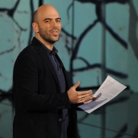 Foto Nicoloro G. 29/10/2012 Milano Trasmissione televisiva su Rai3 ” Che tempo che fa ” condotta da Fabio Fazio. nella foto Roberto Saviano