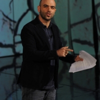 Foto Nicoloro G. 29/10/2012 Milano Trasmissione televisiva su Rai3 ” Che tempo che fa ” condotta da Fabio Fazio. nella foto Roberto Saviano