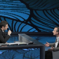 Foto Nicoloro G. 29/01/2011 Milano Trasmissione televisiva su Rai3 " Che tempo che fa " condotta da Fabio Fazio. nella foto Fabio Fazio – Riccardo Iacona