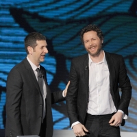 Foto Nicoloro G. 29/01/2011 Milano Trasmissione televisiva su Rai3 " Che tempo che fa " condotta da Fabio Fazio. nella foto Fabio Fazio – Jovanotti