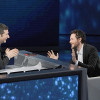 Foto Nicoloro G. 29/01/2011 Milano Trasmissione televisiva su Rai3 " Che tempo che fa " condotta da Fabio Fazio. nella foto Fabio Fazio – Jovanotti