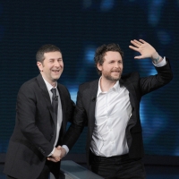 Foto Nicoloro G. 29/01/2011 Milano Trasmissione televisiva su Rai3 " Che tempo che fa " condotta da Fabio Fazio. nella foto Fabio Fazio – Jovanotti