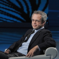 Foto Nicoloro G. 29/01/2011 Milano Trasmissione televisiva su Rai3 " Che tempo che fa " condotta da Fabio Fazio. nella foto Enrico Mentana