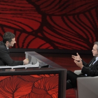 Foto Nicoloro G. 29/01/2011 Milano Trasmissione televisiva su Rai3 " Che tempo che fa " condotta da Fabio Fazio. nella foto Fabio Fazio – Enrico Mentana