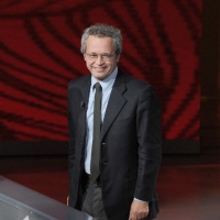 Foto Nicoloro G. 29/01/2011 Milano Trasmissione televisiva su Rai3 " Che tempo che fa " condotta da Fabio Fazio. nella foto Enrico Mentana