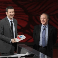 Foto Nicoloro G. 30/01/2011 Milano Trasmissione televisiva su Rai3 " Che tempo che fa " condotta da Fabio Fazio. nella foto Fabio Fazio –  Javier Marias