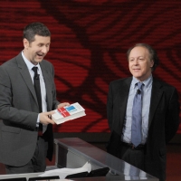 Foto Nicoloro G. 30/01/2011 Milano Trasmissione televisiva su Rai3 " Che tempo che fa " condotta da Fabio Fazio. nella foto Fabio Fazio –  Javier Marias