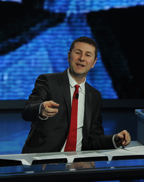 Foto Nicoloro G. 04/03/2012 Milano Trasmissione televisiva su Rai3 ” Che tempo che fa ” condotta da Fabio Fazio. nella foto Fabio Fazio
