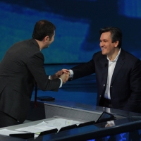 Foto Nicoloro G. 04/03/2012 Milano Trasmissione televisiva su Rai3 ” Che tempo che fa ” condotta da Fabio Fazio. nella foto Fabio Fazio – Anthony Pappano