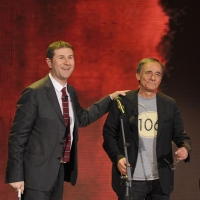 Foto Nicoloro G. 10/12/2011 Milano Trasmissione televisiva su Rai3 " Che tempo che fa " condotta da Fabio Fazio. nella foto Fabio Fazio – Roberto Vecchioni