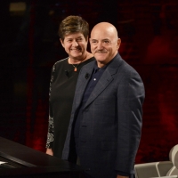 Foto Nicoloro G.  01/02/2014  Milano    Trasmissione televisiva su Rai3 " Che tempo che fa ". nella foto i due segretari generali Susanna Camusso, Cgil, e Luigi Angeletti, Uil.