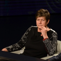 Foto Nicoloro G.  01/02/2014  Milano    Trasmissione televisiva su Rai3 " Che tempo che fa ". nella foto il segretario generale Cgil Susanna Camusso.