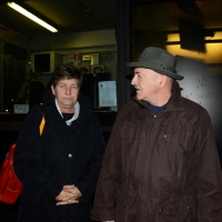 Foto Nicoloro G.  01/02/2014  Milano    Trasmissione televisiva su Rai3 " Che tempo che fa ". nella foto i due segretari generali Susanna Camusso, Cgil, e Luigi Angeletti, Uil.