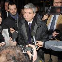 Foto Nicoloro G. 26/11/2011 Milano Manifestazione pubblica al teatro F. Parenti del SEL, Sinistra Ecologia Liberta', sul tema " Un' Italia piu' giusta, in una nuova Europa " che ha visto il giornalista Luca Telese interloquire con Nichi Vendola. nella foto Nichi Vendola