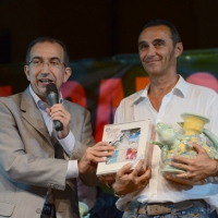 Foto Nicoloro G. 03/08/2013 Cervia ( Ravenna ) Ventiduesima edizione de " Il Sarchiapone - Carosello comico Walter Chiari ". nella foto Roberto Zoffoli – Giuseppe Giacobazzi
