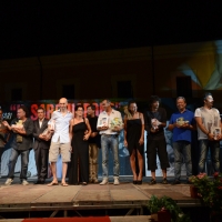 Foto Nicoloro G. 03/08/2013 Cervia ( Ravenna ) Ventiduesima edizione de " Il Sarchiapone - Carosello comico Walter Chiari ". nella foto Il gruppo dei comici