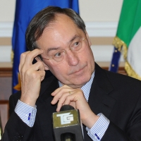 Foto Nicoloro G. 08/04/2011 Milano Vertice in Prefettura tra i ministri degli esteri d’ Italia e di Francia sul problema dell’ immigrazione. nella foto Claude Gueant, Ministro degli Esteri francese