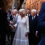 10/04/2025   Ravenna   Visita ufficiale dei Reali Inglesi. nella foto i reali Inglesi e il presidente Sergio Mattarella.