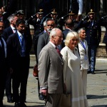 10/04/2025   Ravenna   Visita ufficiale dei Reali Inglesi. nella foto re Carlo III e la regina Camilla.