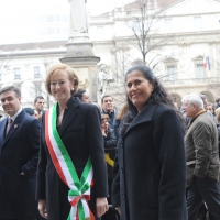 Foto Nicoloro G. 20/03/2011 Milano Visita del Capo dello Stato a Milano per partecipare alla celebrazione di Carlo Cattaneo e visitare il Museo del Palazzo reale. nella foto Letizia Moratti – Rosy Mauro