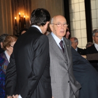 Foto Nicoloro G. 20/03/2011 Milano Visita del Capo dello Stato a Milano per partecipare alla celebrazione di Carlo Cattaneo e visitare il Museo del Palazzo reale. nella foto Giorgio Napolitano