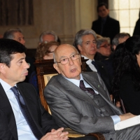 Foto Nicoloro G. 20/03/2011 Milano Visita del Capo dello Stato a Milano per partecipare alla celebrazione di Carlo Cattaneo e visitare il Museo del Palazzo reale. nella foto Maurizio Lupi – Giorgio Napolitano